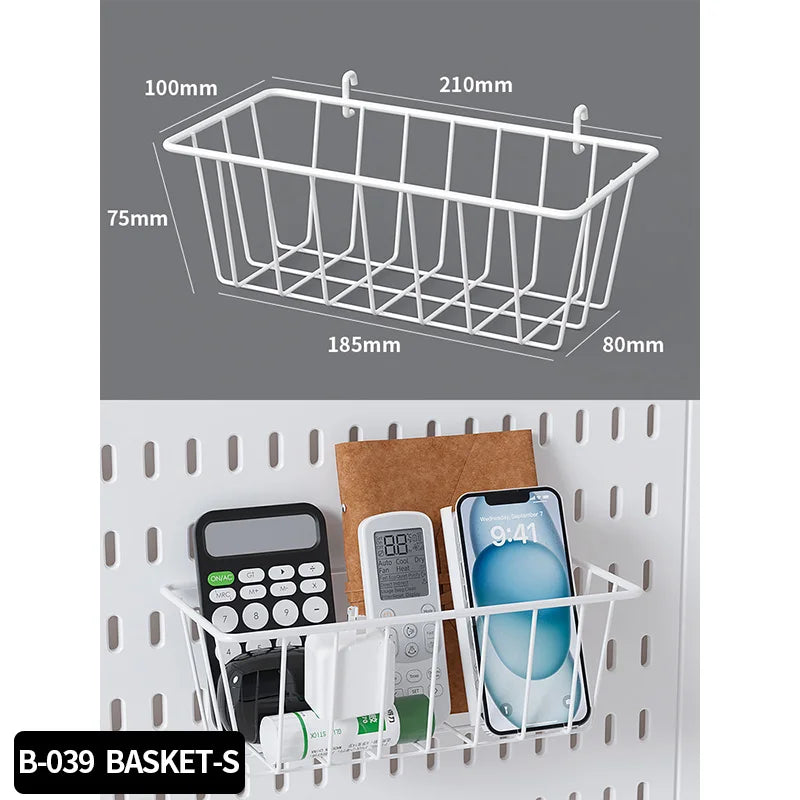 Home Study Storage Pegboard: Suitable for Displaying Figurines, Desk-Top Standing & Clip-On Storage for Furniture Items