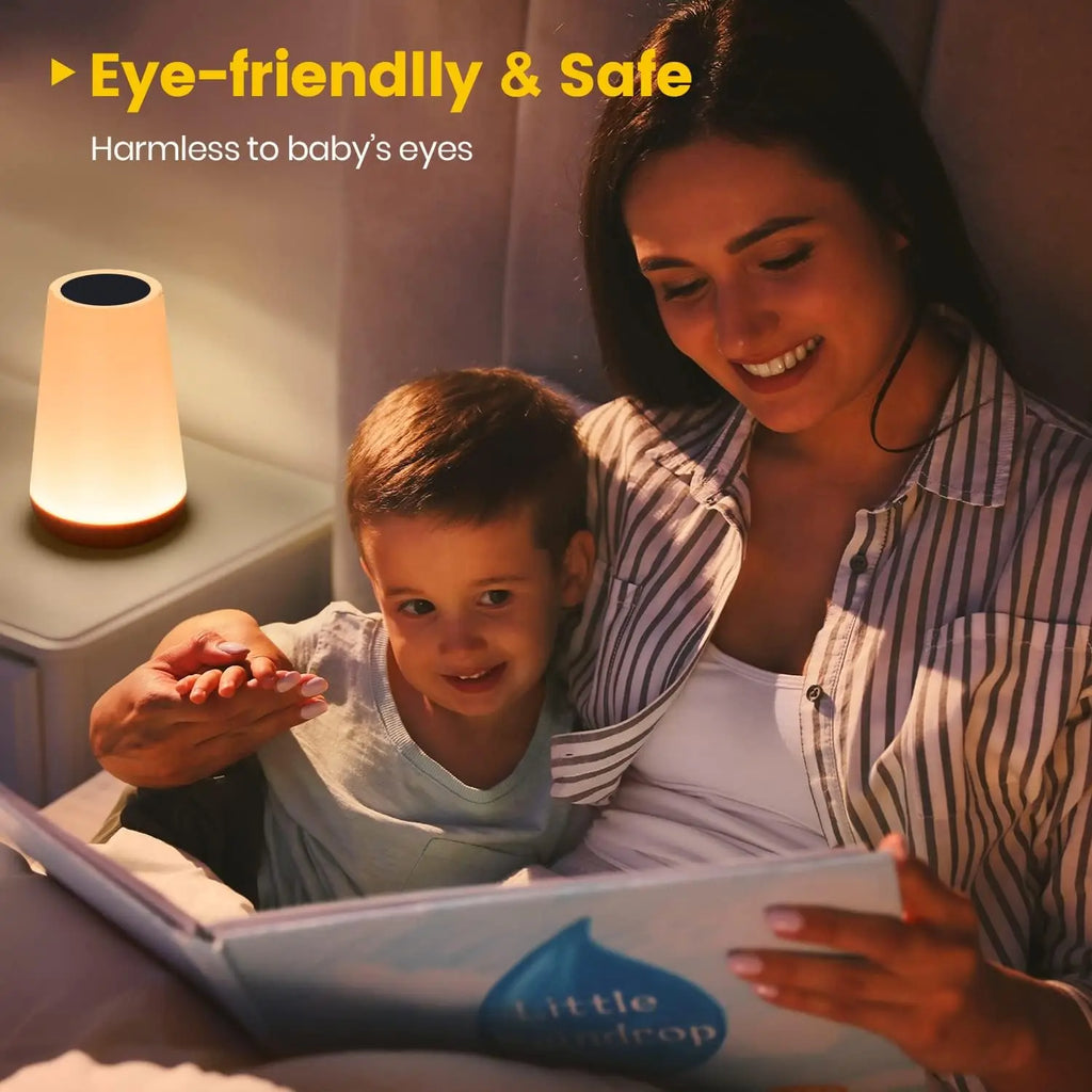 13 fargeendrende nattlampe Fjernkontroll Berøring USB-oppladbar RGB-nattlampe Dimbar lampe Bærbar Bord Nattbordslampe
