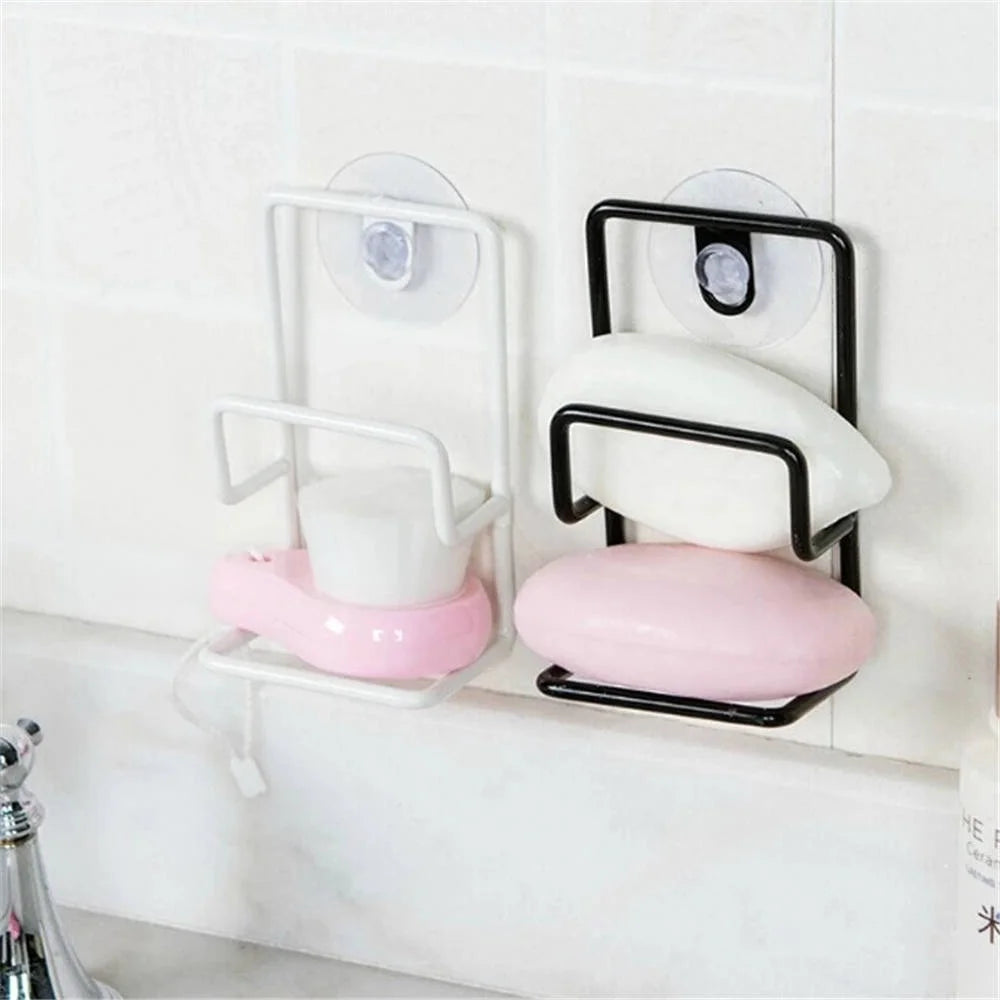 Svampholder i metall med sugekopp – 12 cm