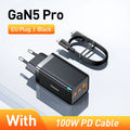 Baseus GaN3 Pro 65 W reiselader med USB-C-kabel