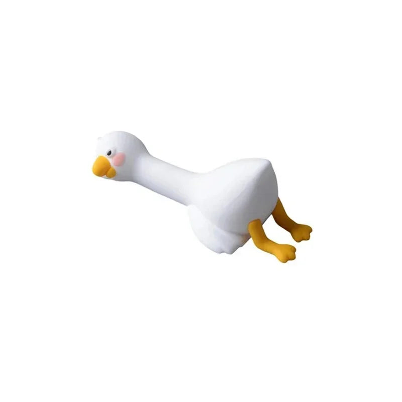 Resin Cartoon Animal Decor For Desk Car Dashboard TV Monitor Gift Idea Cute 3D Duck Figurine Mini Resin Duck Ornament Playful