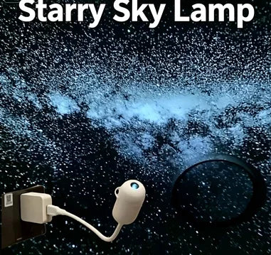 Mini Stjernehimmelprojektorlampe USB Bærbar Galaxy Nattlys for Soverom Soveatmosfære Dekor Gave