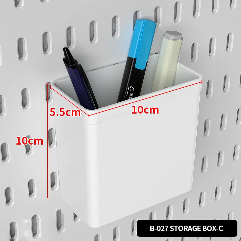 Home Study Storage Pegboard: Suitable for Displaying Figurines, Desk-Top Standing & Clip-On Storage for Furniture Items