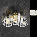 Stainless Steel Corner Shower Rack - Rustproof, Wall-mounted Bathroom Storage Rack for Shampoo, Toner and Cosmetics