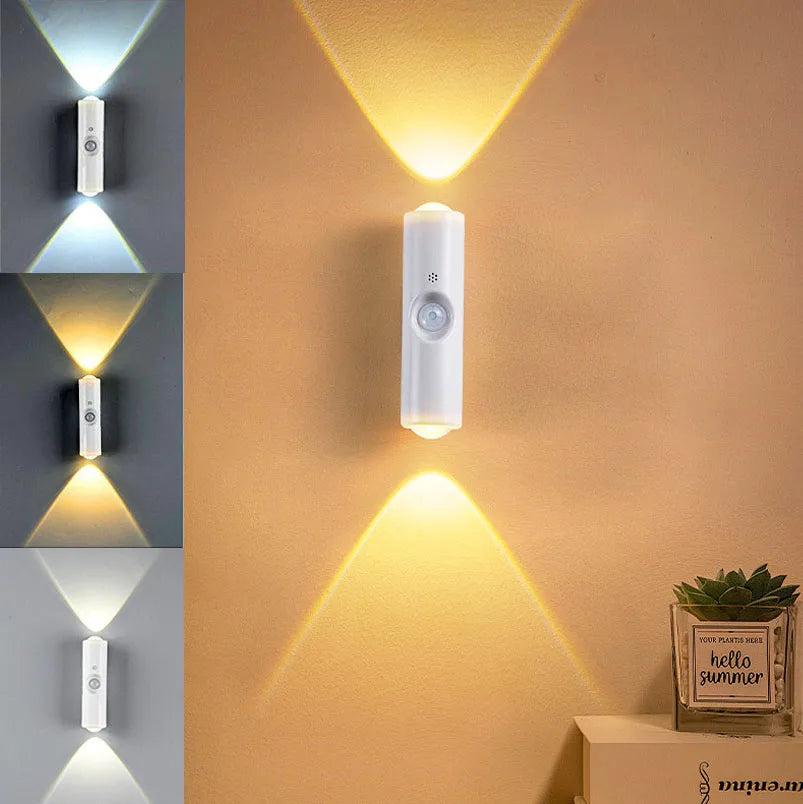 RGB LED-vegglampe med bevegelsessensor og magnetfeste