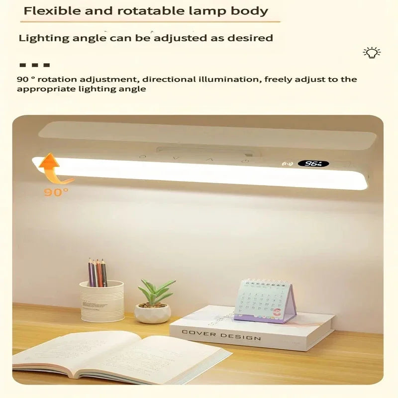 Berøringsbordlampe, magnetisk skrivebordslampe med innebygd oppladbart batteri for lesing, skap, speil, nattbord – oppladbare nattlamper