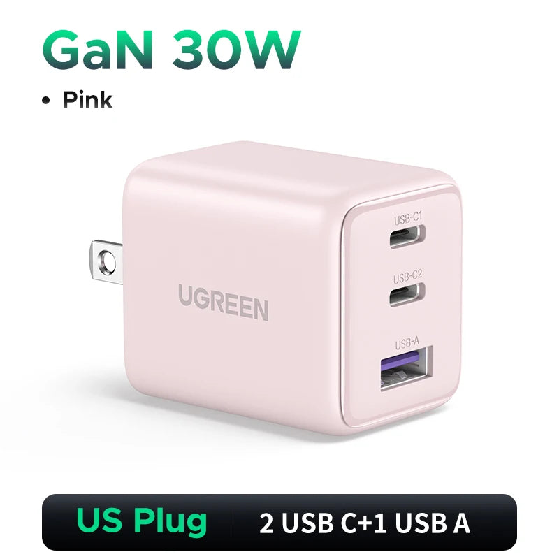UGREEN Mini GaN USB-C-lader med 20 eller 30 W