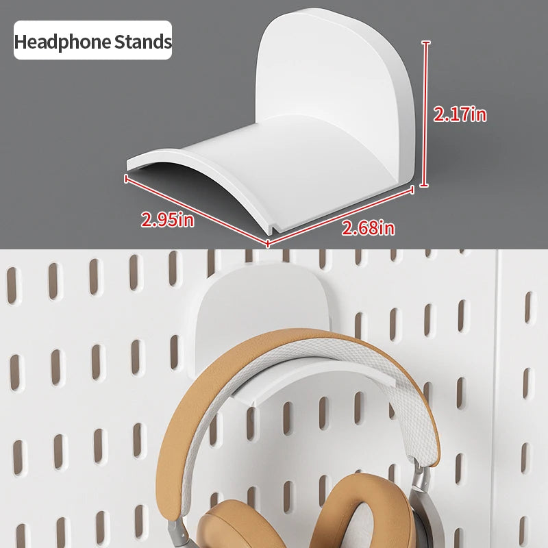 Home Study Storage Pegboard: Suitable for Displaying Figurines, Desk-Top Standing & Clip-On Storage for Furniture Items