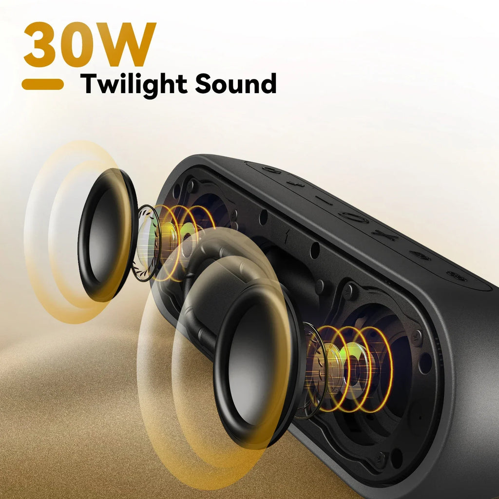 TRIBIT XSound Plus 2 Bærbar Bluetooth-høyttaler, 30W effekt, IPX7 vanntett trådløs høyttaler, 24-timers spilletid for camping, fotturer