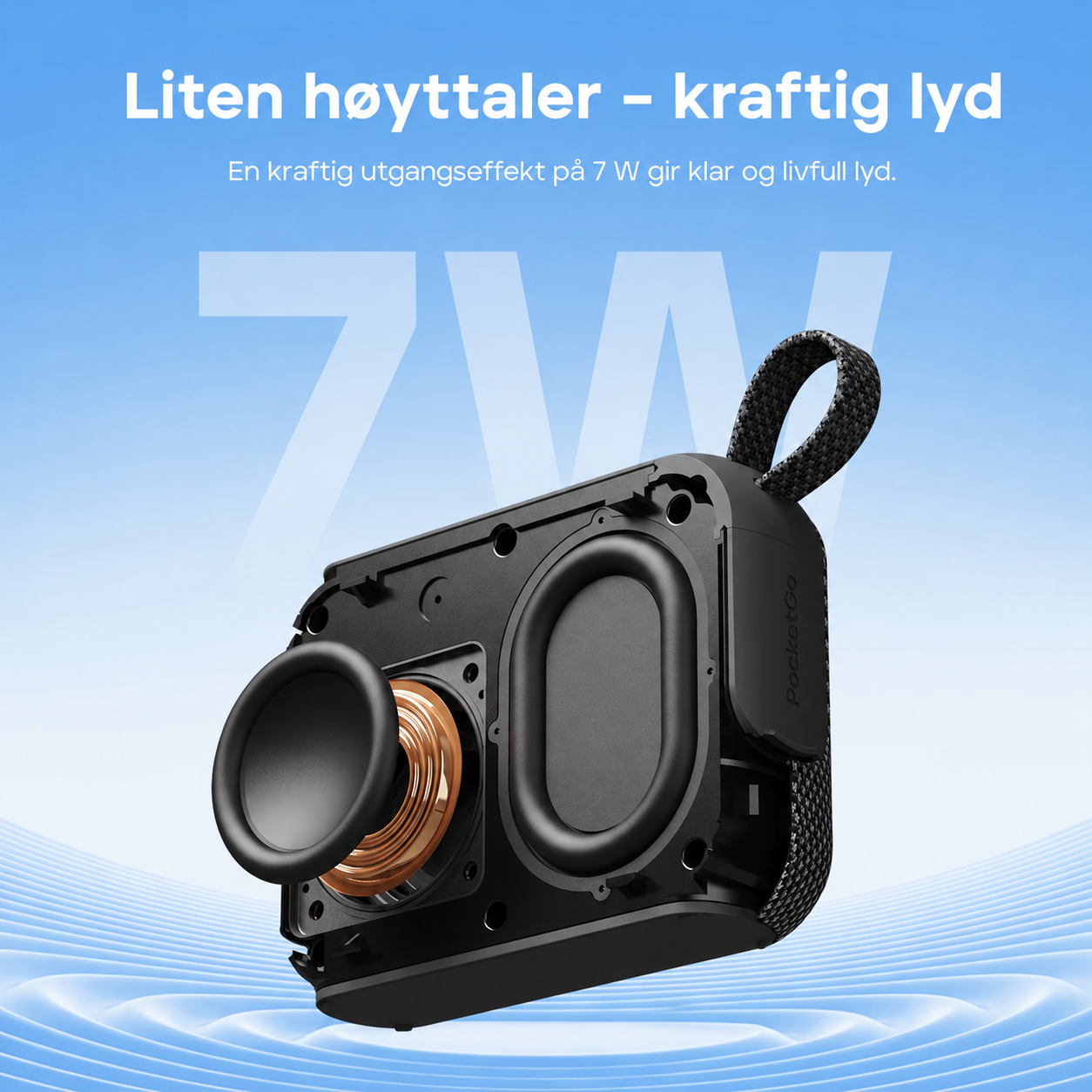 Tribit PocketGo bærbar Bluetooth-høyttaler – IP68 og 20 timers batteritid