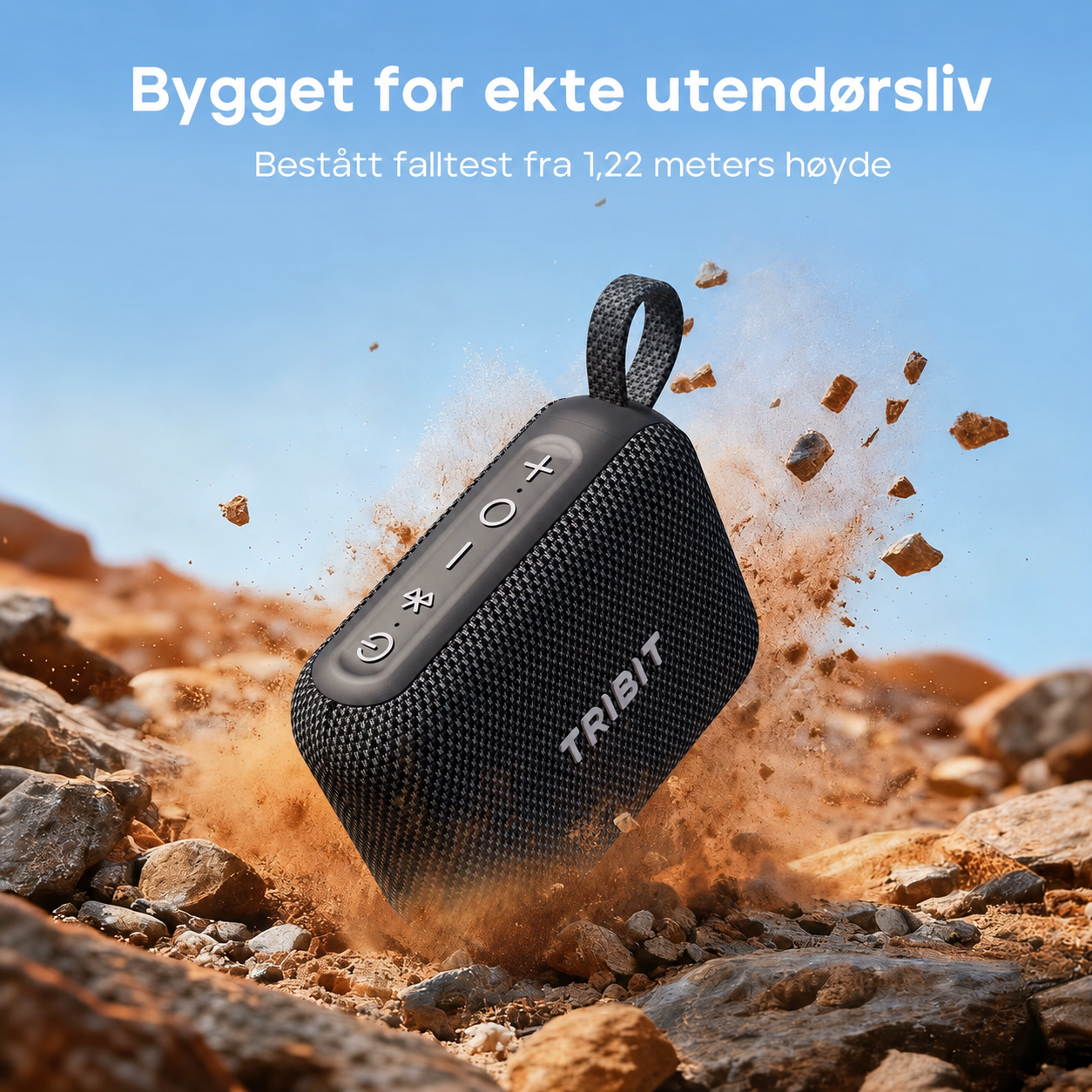 Tribit PocketGo bærbar Bluetooth-høyttaler – IP68 og 20 timers batteritid