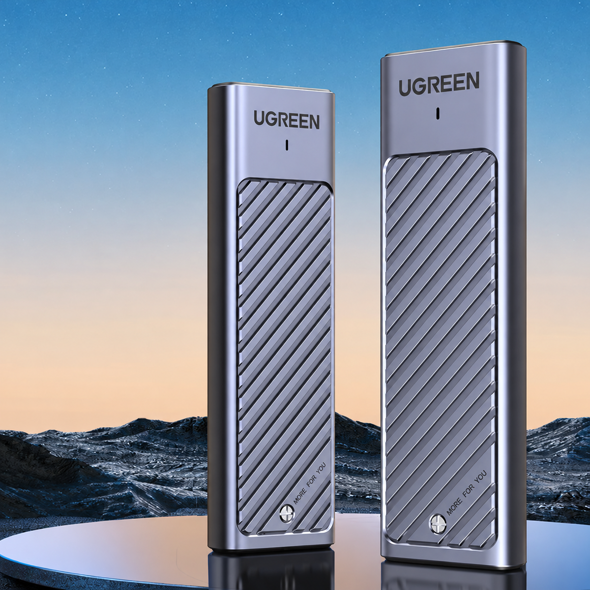 UGREEN M.2 SSD-kabinett for NVMe/SATA – USB-C 10 Gbps, opptil 8 TB