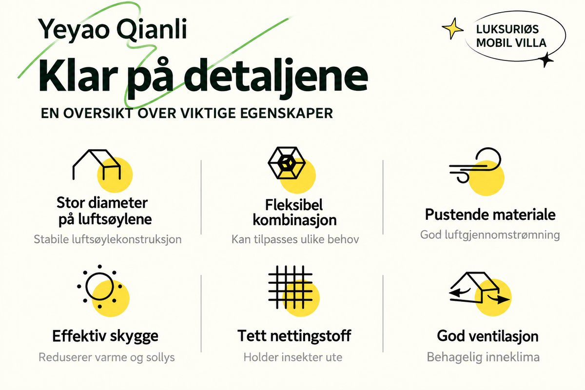 Oppblåsbart campingtelt med soltak – romslig modell for overnatting.